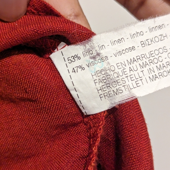 Bershka Burnt Orange Linen Blend Mini Skirt - Picture 6 of 9